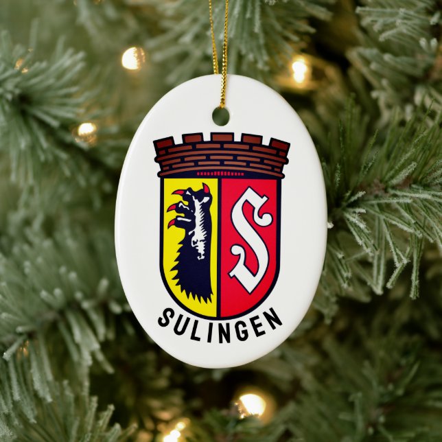 Coat of Arms of Sulingen, Germany Ceramic Tree Decoration (Tree)