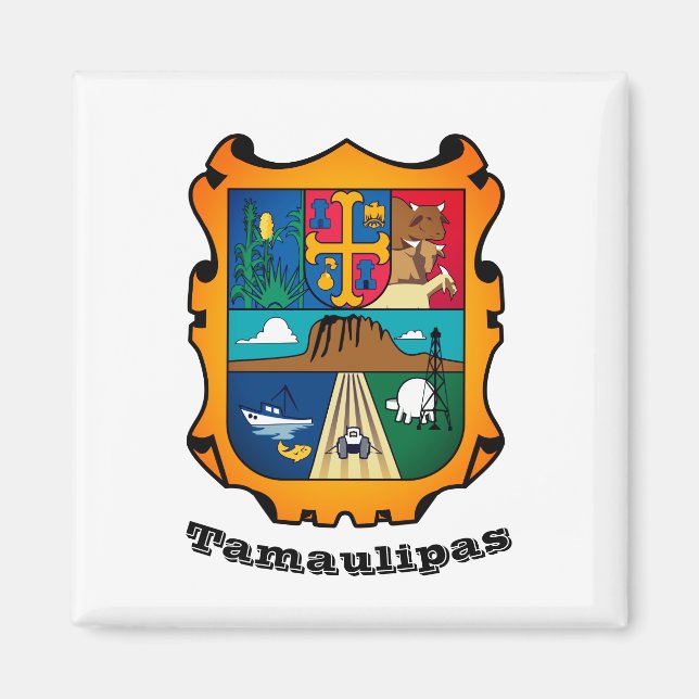 Coat of Arms of Tamaulipas (state), Mexico Magnet (Front)