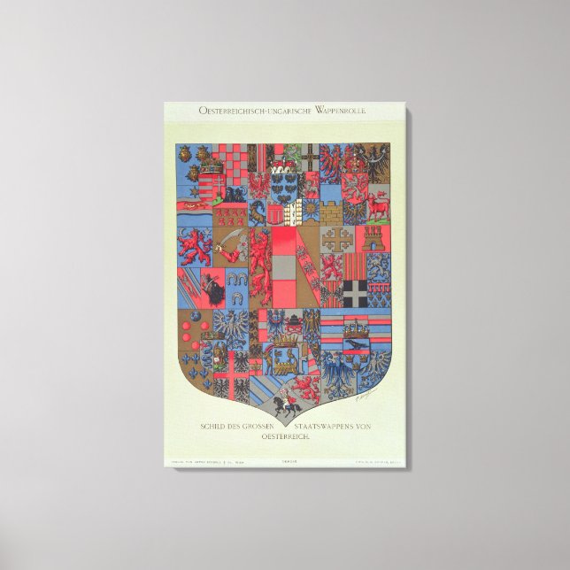 Coat of Arms of the Austro-Hungarian Empire Canvas Print (Front)