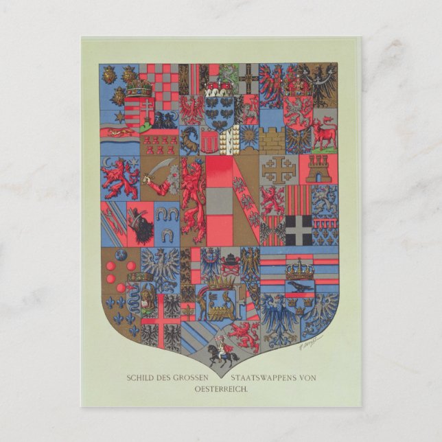 Coat of Arms of the Austro-Hungarian Empire Postcard (Front)