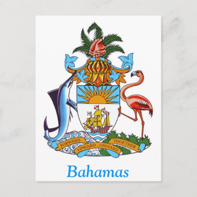 Coat of arms of the Bahamas Postcard (Front)