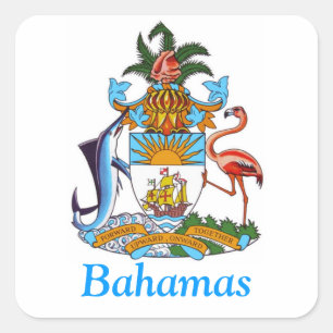 Coat of arms of the Bahamas Square Sticker