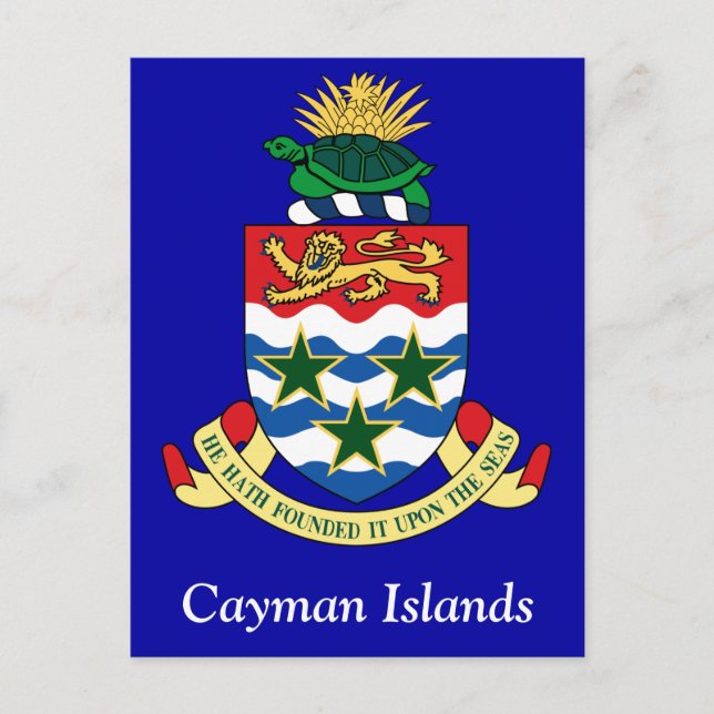 Coat of arms of the Cayman Islands Postcard (Front)