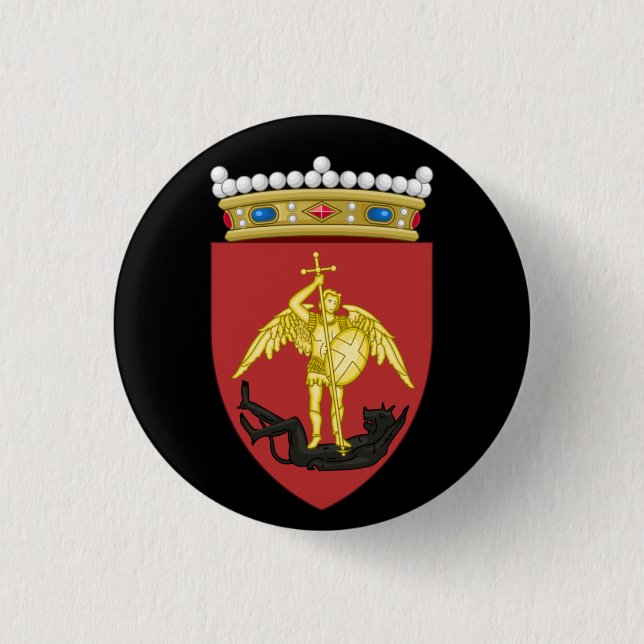 Coat of Arms of the City of Brussels 3 Cm Round Badge (Front)