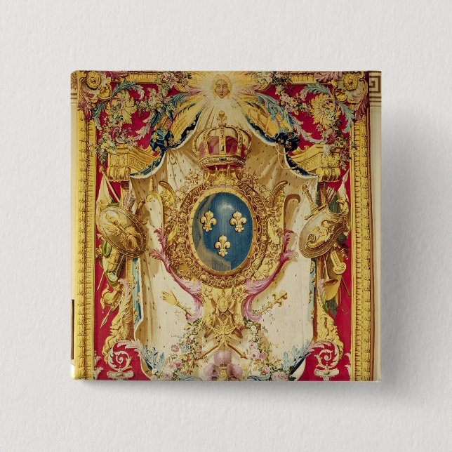 Coat of arms of the French Royal Family 15 Cm Square Badge (Front)