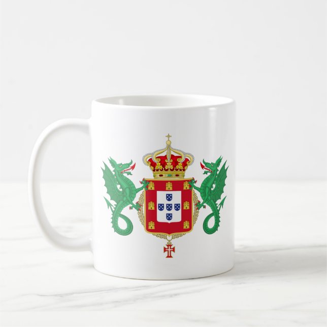 Coat of Arms of the Kingdom of Portugal 1640-1910 Coffee Mug (Left)