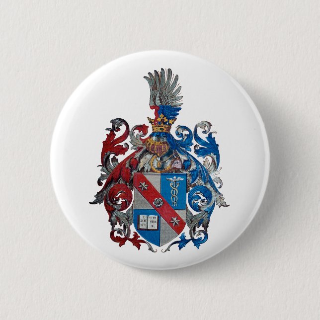 Coat of Arms of the Ludwig Von Mises Family 6 Cm Round Badge (Front)