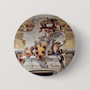 Coat Of Arms Of The Medici., By Ricci Sebastiano 6 Cm Round Badge