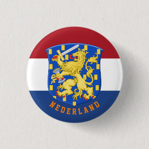 Coat of arms of the Netherlands 3 Cm Round Badge