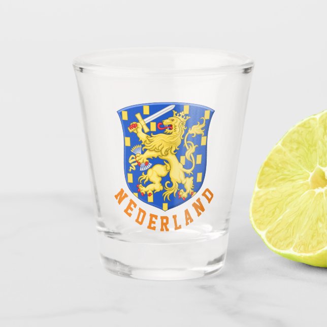 Coat of arms of the Netherlands Shot Glass (Front)