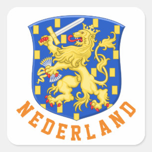 Coat of arms of the Netherlands Square Sticker
