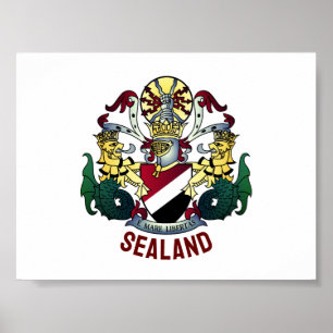 Coat of Arms of the Principality of Sealand Poster