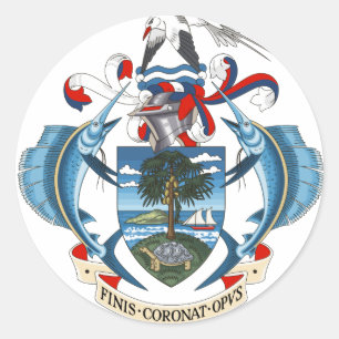 Coat of arms of the Seychelles Classic Round Sticker