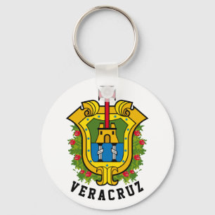 Coat of Arms of the state of Veracruz (Mexico) Key Ring