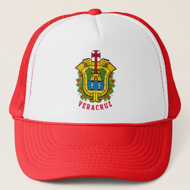 Coat of Arms of the state of Veracruz (Mexico) Trucker Hat (Front)