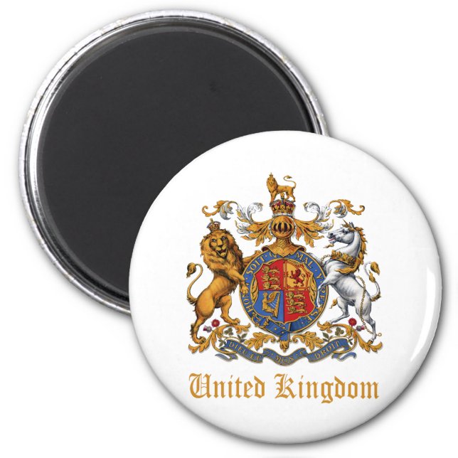 COAT OF ARMS OF THE UNITED KINGDOM MAGNET (Front)