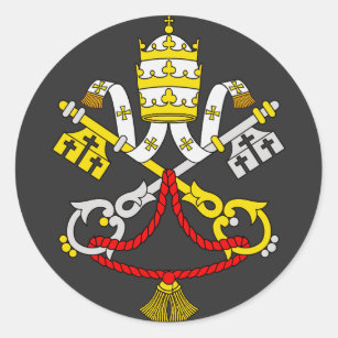 Coat of arms of the Vatican City Classic Round Sticker