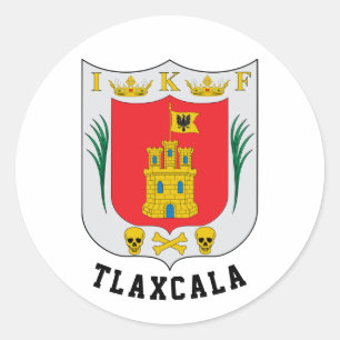 Coat of Arms of Tlaxcala, Mexico Classic Round Sticker
