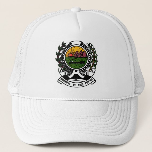 Coat of Arms of Três Pontas, Minas Gerais - BRAZIL Trucker Hat (Front)