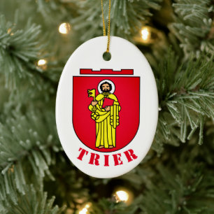 Coat of Arms of Trier, Germany Ceramic Tree Decoration