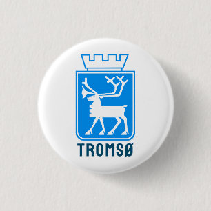 Coat of arms of Tromsø, NORWAY 3 Cm Round Badge