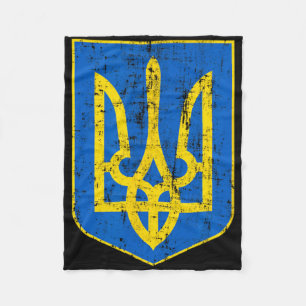 Coat Of Arms Of Ukraine 3  Fleece Blanket