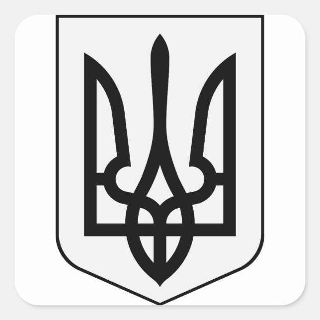 Coat of arms of Ukraine Square Sticker (Front)