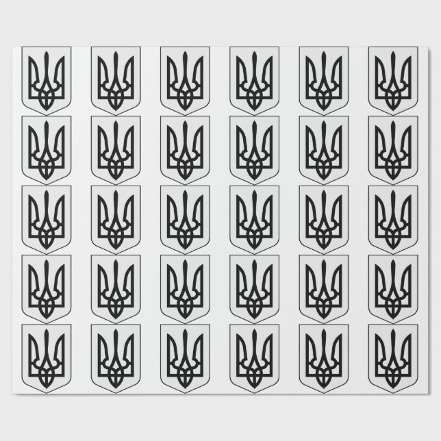 Coat of arms of Ukraine Wrapping Paper (Flat)