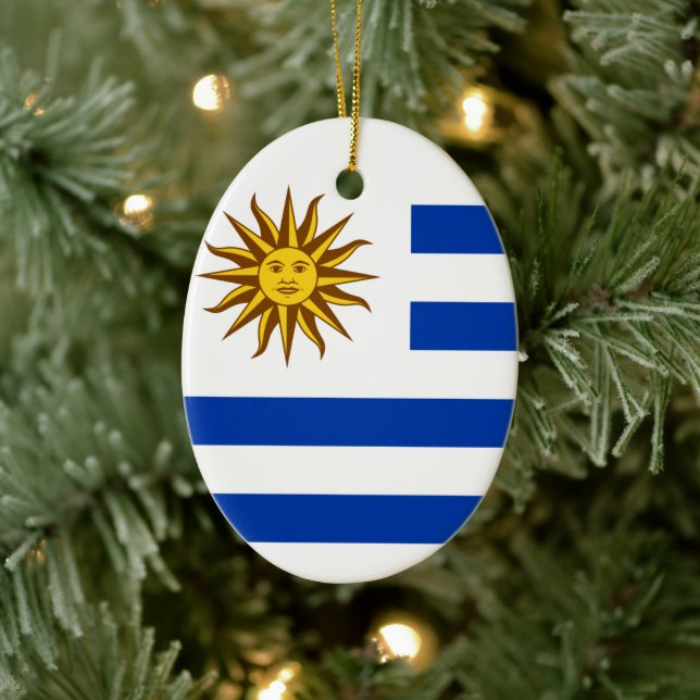 Coat of Arms of Uruguay Ceramic Tree Decoration (Tree)