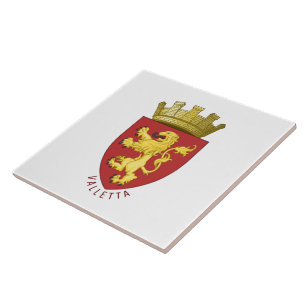 Coat of arms of Valletta, MALTA Tile