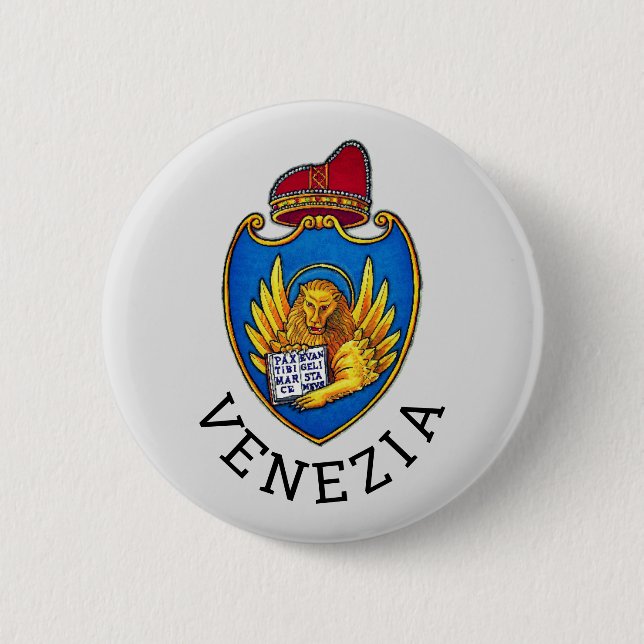Coat of Arms of Venice, Italy 6 Cm Round Badge (Front)
