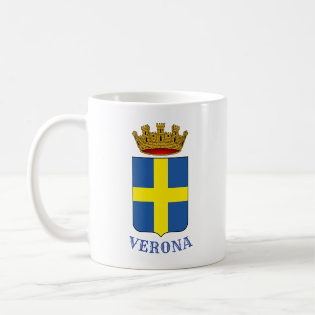 Coat of Arms of Verona, Italy Coffee Mug (Left)