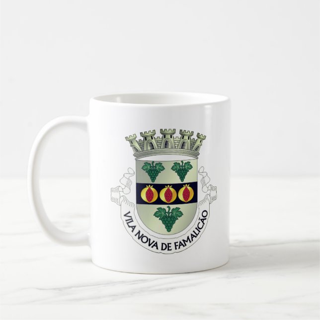 Coat of Arms of Vila Nova de Famalicão, PORTUGAL C Coffee Mug (Left)