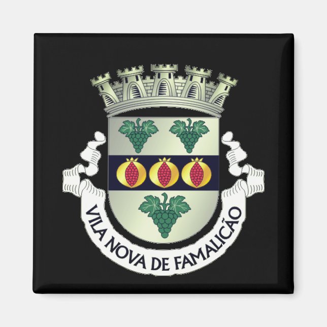 Coat of Arms of Vila Nova de Famalicão, PORTUGAL Magnet (Front)