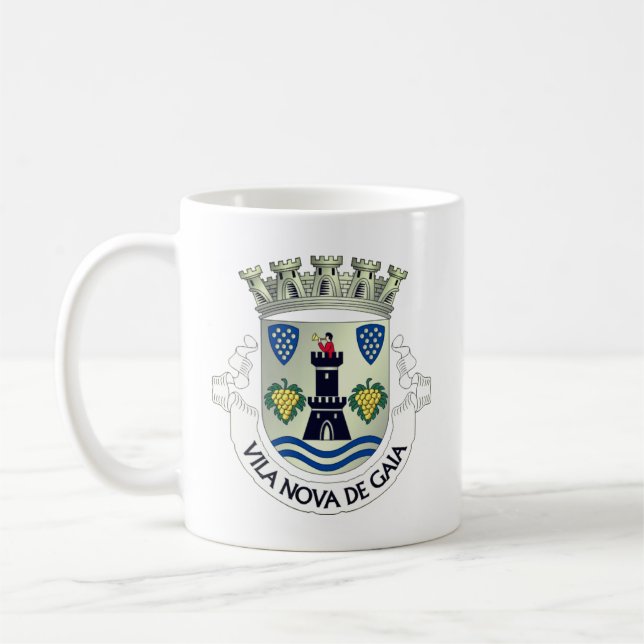 Coat of Arms of Vila Nova de Gaia, PORTUGAL Coffee Mug (Left)