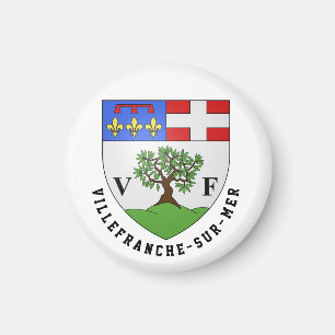 Coat of Arms of Villefranche-sur-Mer, France Magnet