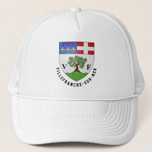 Coat of Arms of Villefranche-sur-Mer, France Trucker Hat