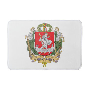 Coat of arms of Vilnius, Lithuania Bathroom Mat