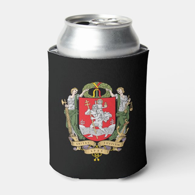 Coat of arms of Vilnius, Lithuania Can Cooler (Can Front)
