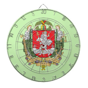 Coat of arms of Vilnius, Lithuania Dart Board