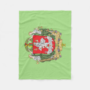 Coat of arms of Vilnius, Lithuania Fleece Blanket