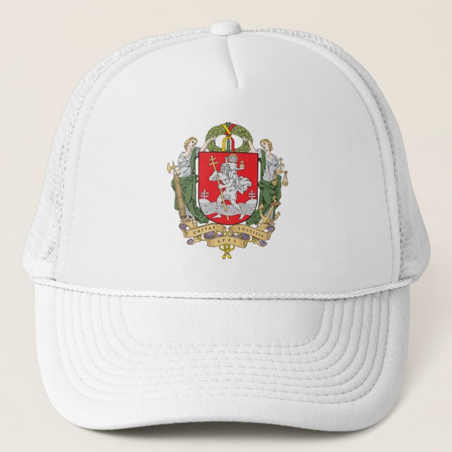 Coat of arms of Vilnius, Lithuania Headsweats Hat (Front)