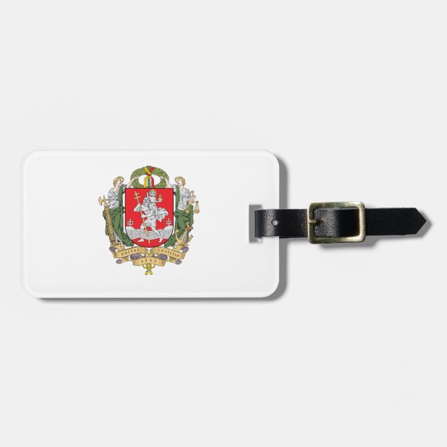 Coat of arms of Vilnius, Lithuania Luggage Tag (Front Horizontal)
