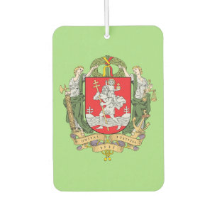 Coat of arms of Vilnius, Lithuania Luggage Tag Car Air Freshener