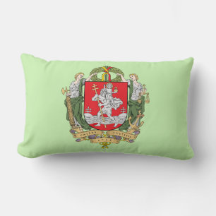 Coat of arms of Vilnius, Lithuania Lumbar Pillow