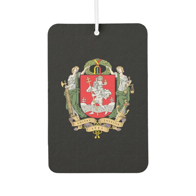 Coat of arms of Vilnius, Lithuania Mouse Pad Car Air Freshener (Front)