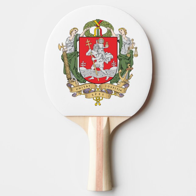 Coat of arms of Vilnius, Lithuania Ping-Pong Paddl Ping Pong Paddle (Front)