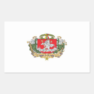 Coat of arms of Vilnius, Lithuania Rectangular Sti Sticker