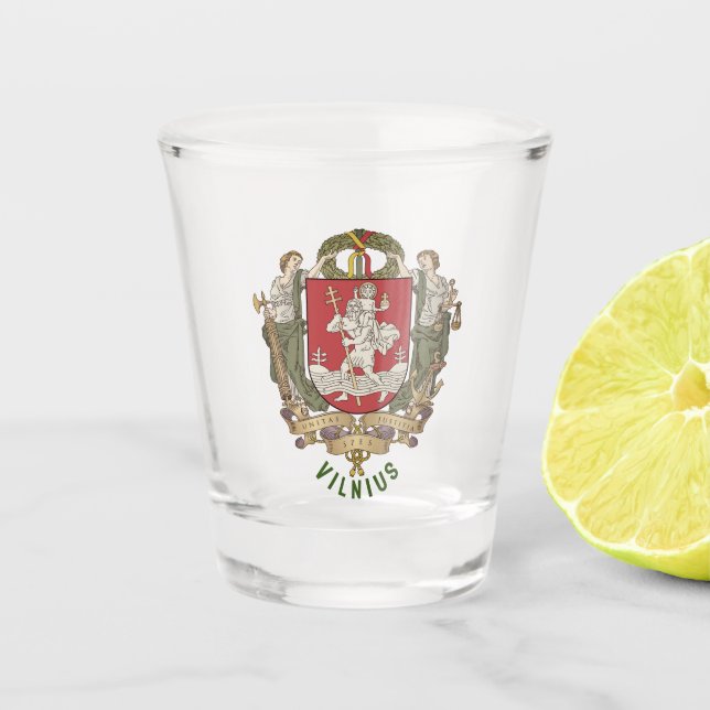 Coat of Arms of Vilnius - LITHUANIA Shot Glass (Front)