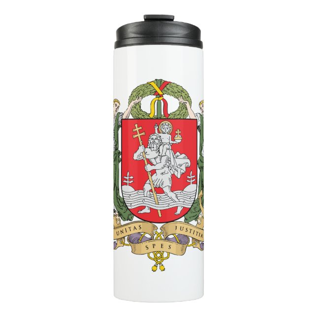 Coat of arms of Vilnius, Lithuania Thermal Tumbler (Front)